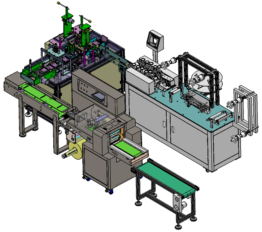 surgical mask machine with packaging 拷贝