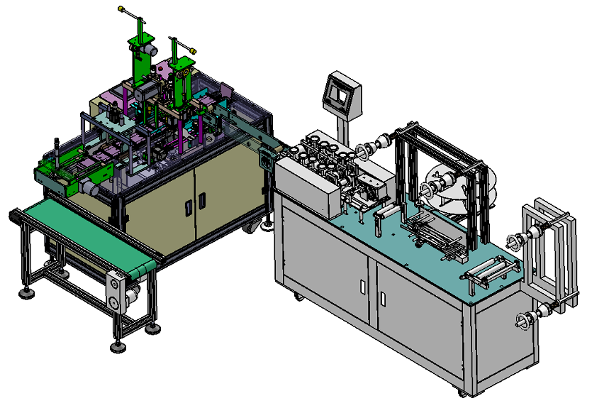 一拖一平面（头挂式耳带）口罩机